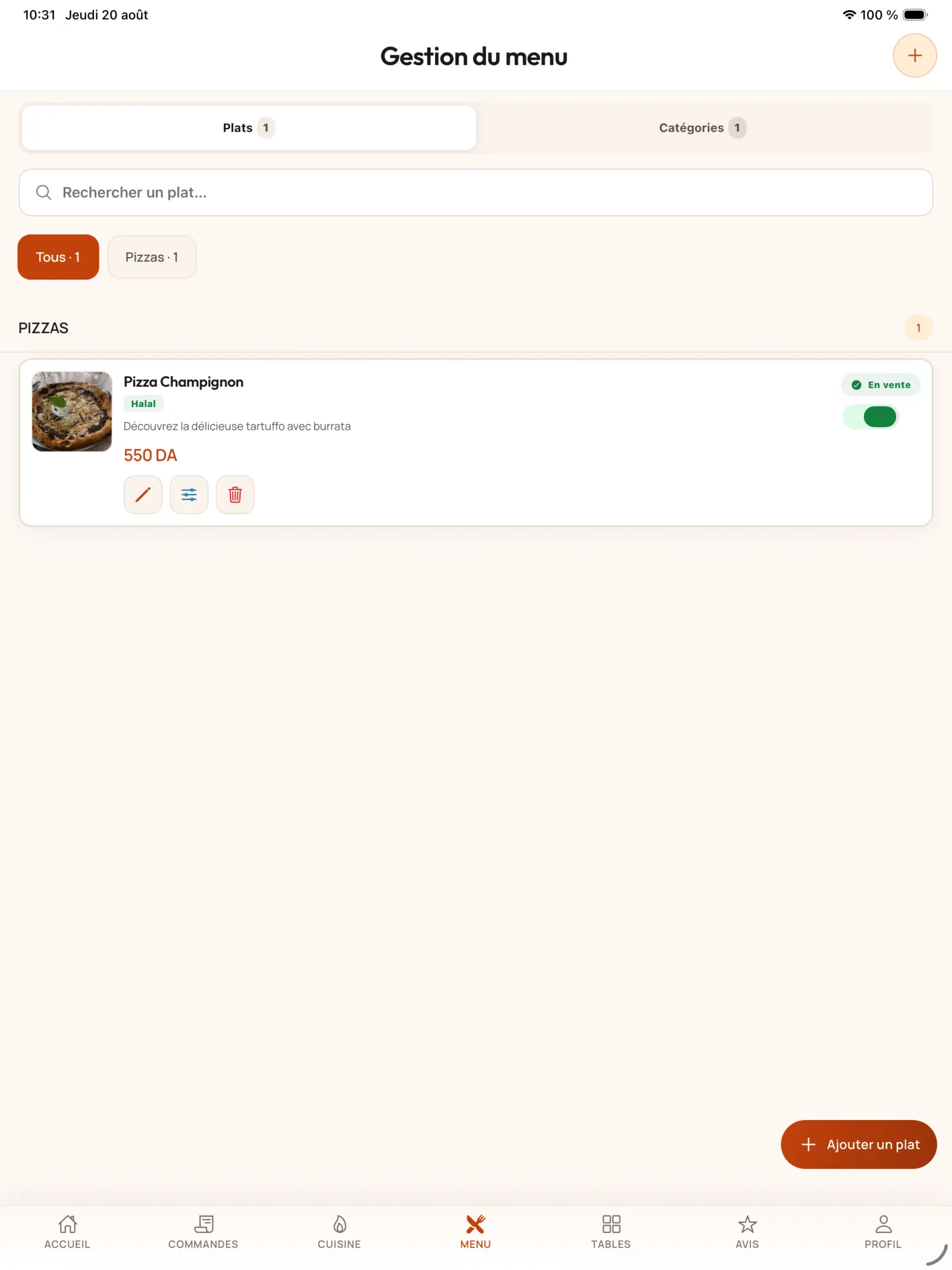 Gérer la disponibilité du produit dans KoulChi Pro.