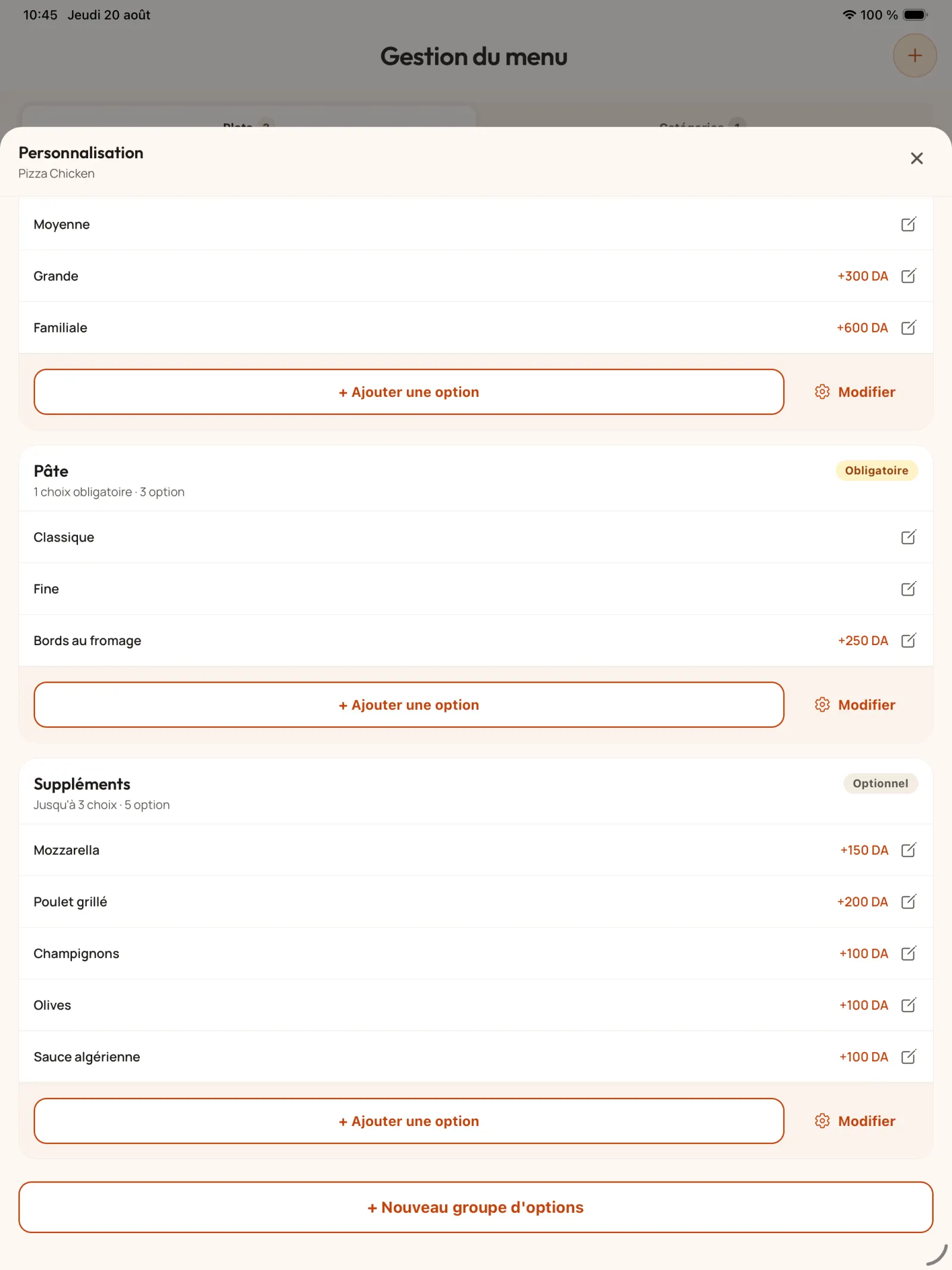 Vérifier toutes les options dans KoulChi Pro.