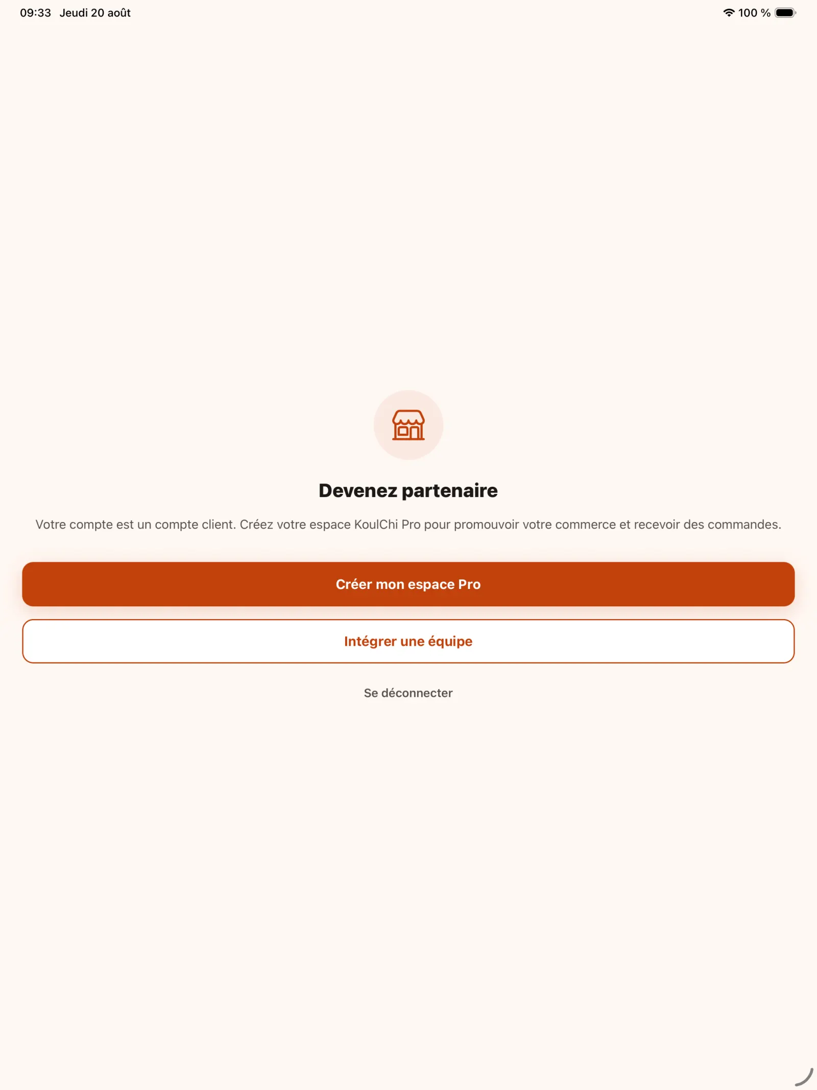 Créer son espace Pro dans KoulChi Pro.